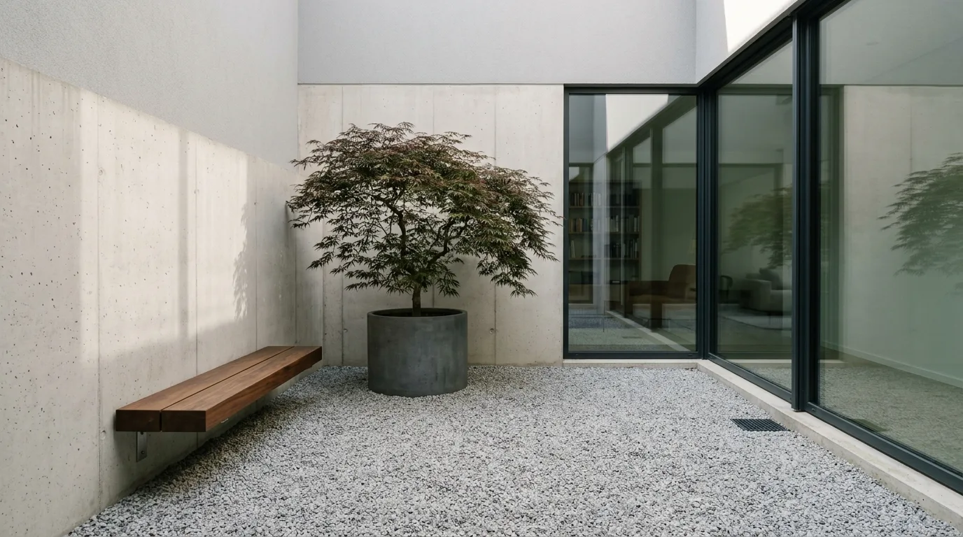 Courtyard With Focal Feature
